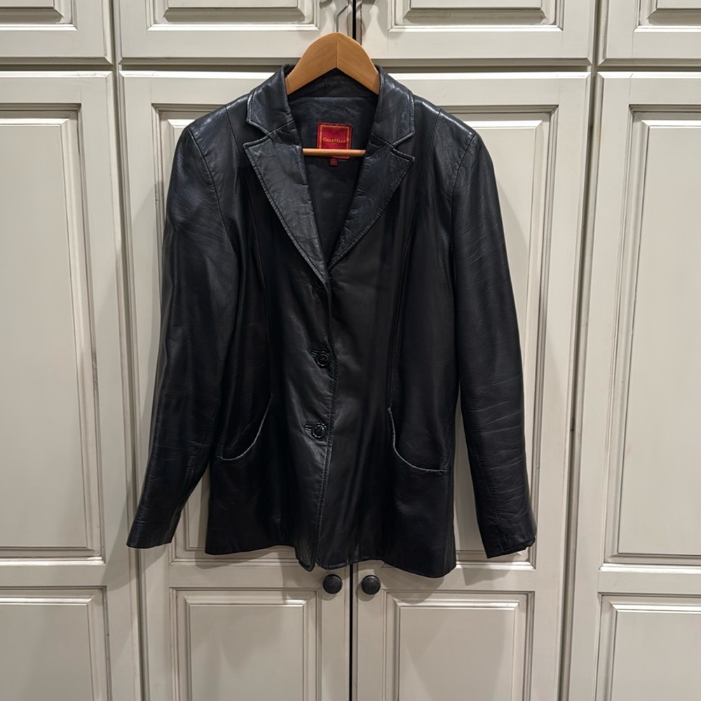 Cole Haan lamb skin leather jacket